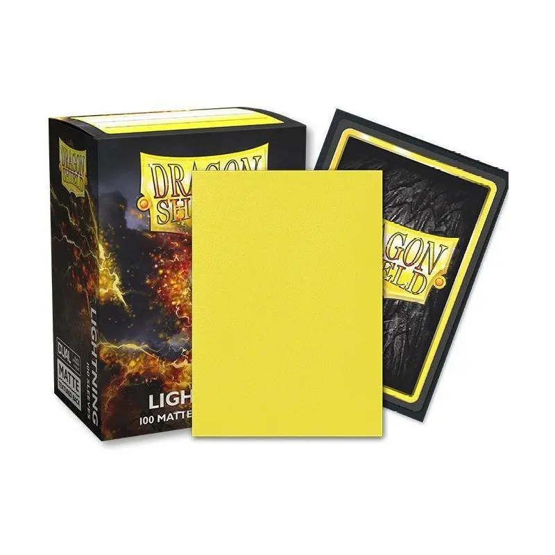 Sleeves – Dragon Shield – Box 100 – Standard Size Dual Matte Lightning Yellow Ailia