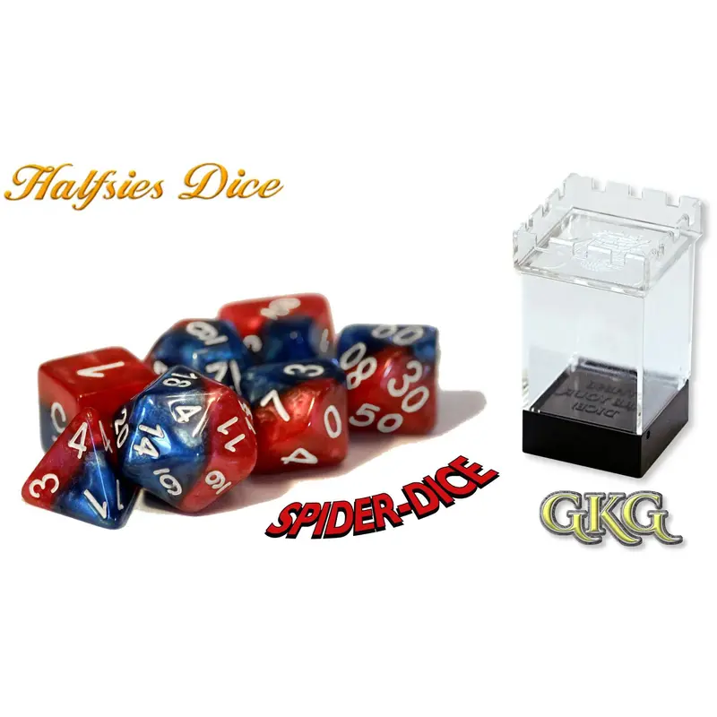Halfsies: Spider-Dice (7-Die RPG Set)
