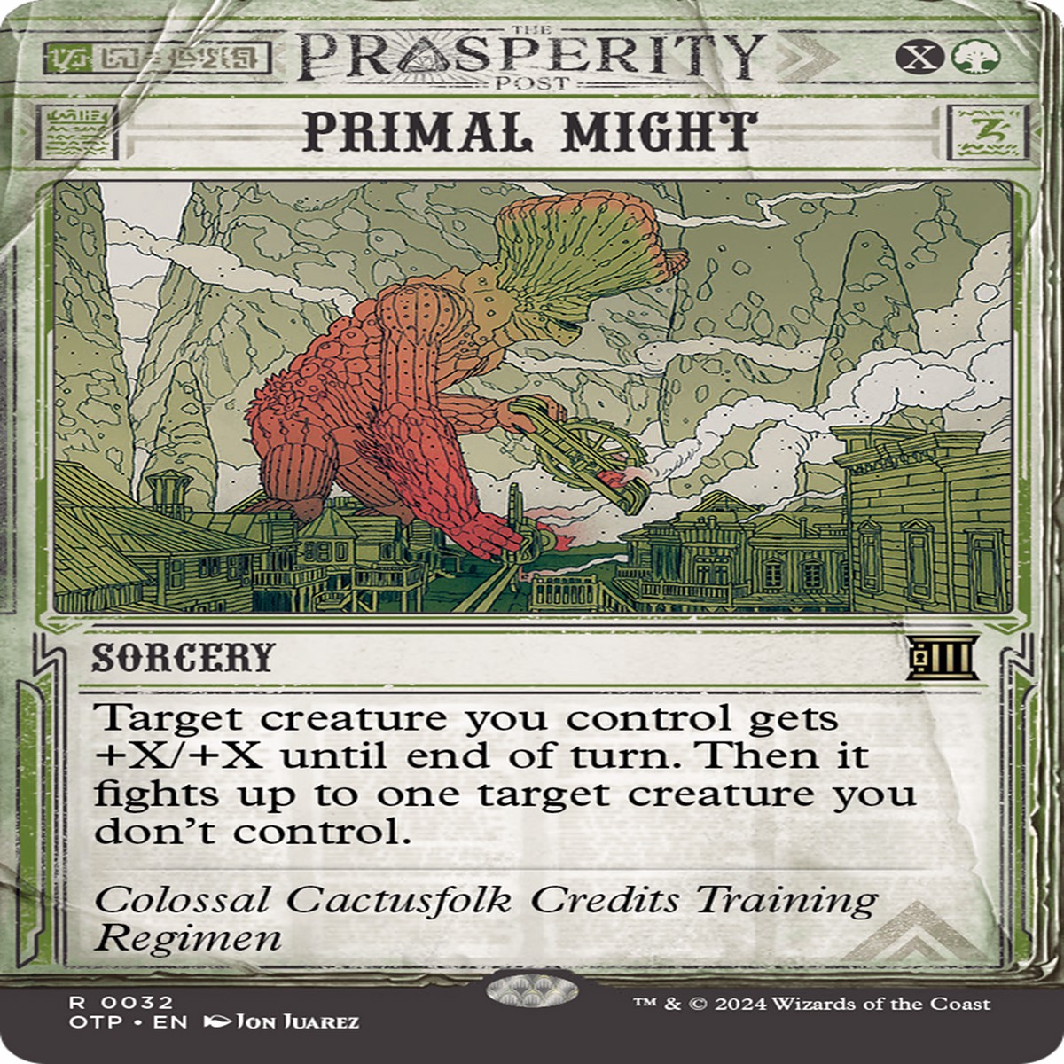Primal Might (OTP-032) – Breaking News (Showcase) (Borderless) Foil