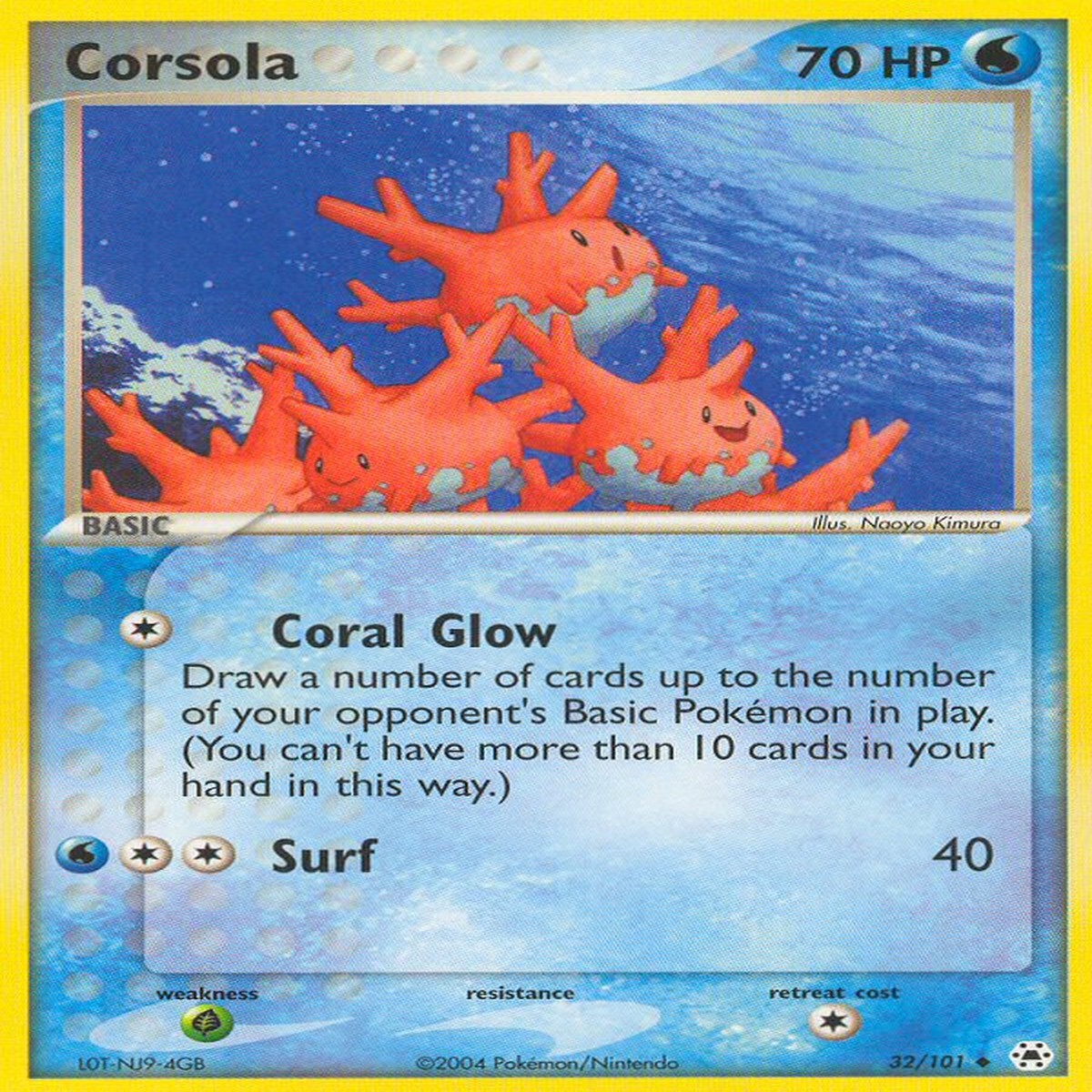 Corsola 32101 – Hidden Legends Reverse Holofoil