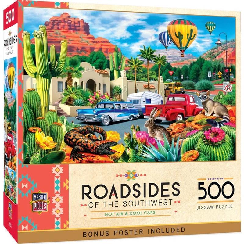 Roadsides of the Southwest – Hot Air & Cool Cars 500 Piece Jigsaw Puzzle 32569