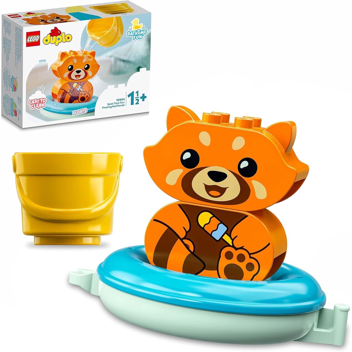 LEGO 10964 DUPLO Bath Time Fun Floating Red Panda Bath Toy