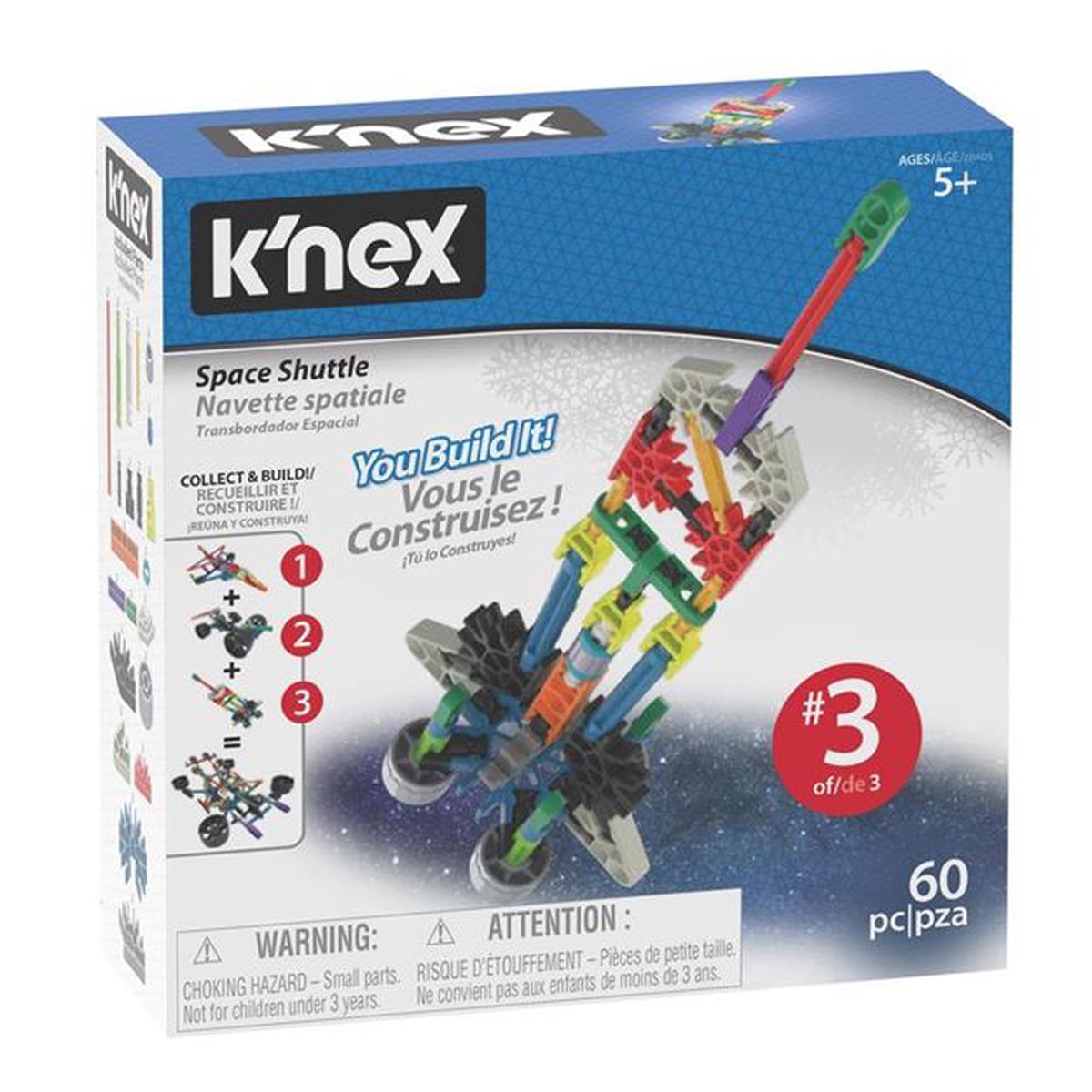 Knex – Space Shuttle Starter Building Set – 60pc 3 models – 5 – 10yrs