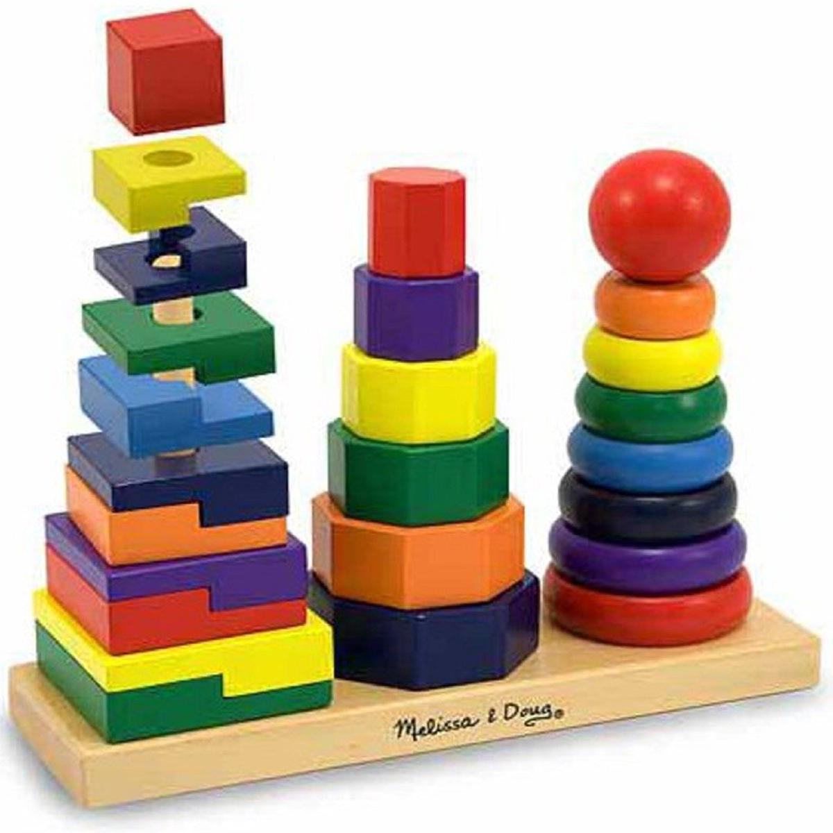 Geometric Wooden Stacker